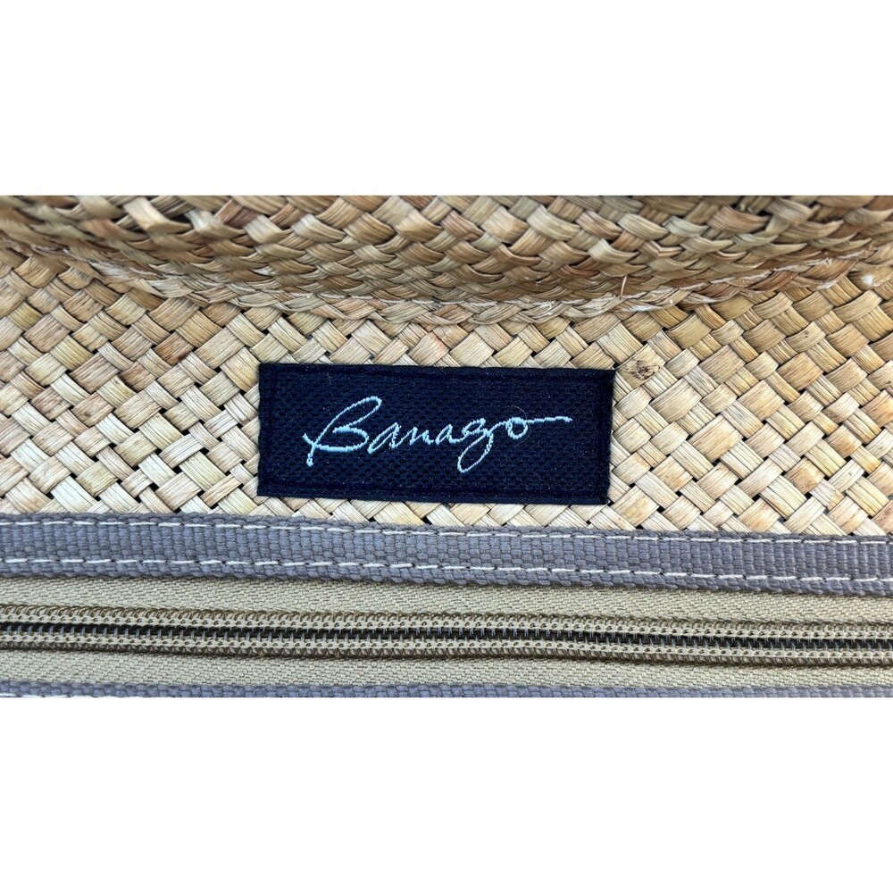 Banago Zippered Large Tote Artisan Hand Crafted Woven Straw Flamingo Liliana NWT - Picture 10 of 16
